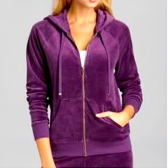 Tek Gear Velvet Purple Zip-Up Hoodie - Picture 1 of 8